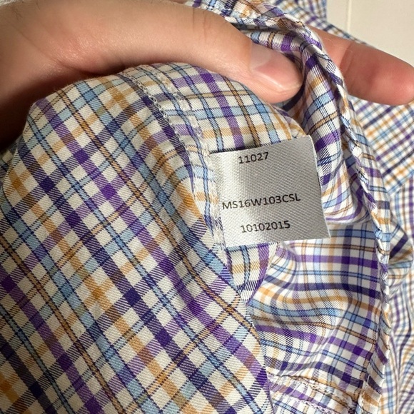 Peter Millar Multicolor Purple Checkered Long Sleeve Shirt - Picture 11 of 11